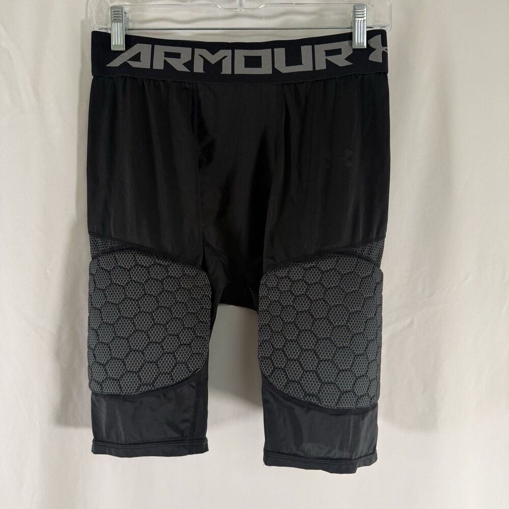 Under Armour Football Padded Compression Shorts Men's Large Black Pull On